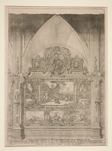 Interior Arched Niche Decorated with Portraits and Genre Scenes by Anton Joseph von Prenner