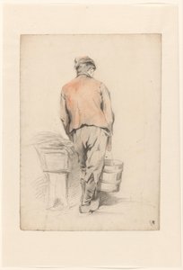 Standing Boy with Bucket, Seen from the Back by Anton Mauve