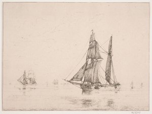 A Kuff in Calm Weather by Anton Melbye