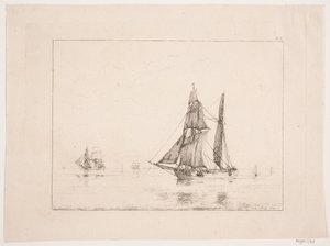 A Kuff in Calm Weather by Anton Melbye