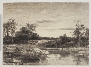 Landscape with a River or Lake in the Foreground