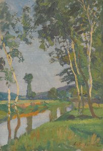 Birches by the Water by Anton Nowak
