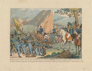 The Army of Graf Ivan Ivanovich Diebitsch crossing the Balkans by Anton Paul Eisen