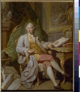 Portrait of L Henninger - Oil on Canvas by Anton Pavlovich Losenko (c.1760) by Anton Pavlovich Losenko