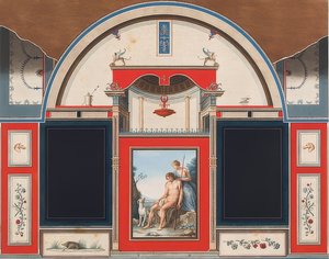 Wall Painting of a Roman House on the Grounds of Villa Negroni in Rome, Venus and the Wounded Adonis by Anton Raphael Mengs