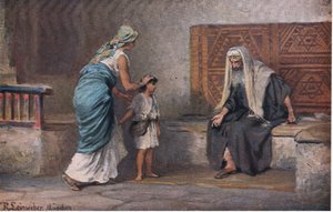 Hannah Brings Samuel to Eli, from Hulbert