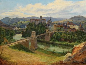 A View of the Town of Loket in the Czech Republic