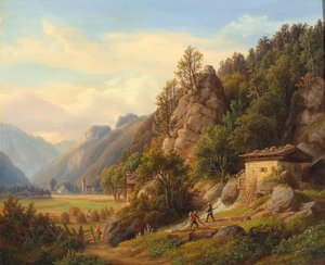 Part near Frohnwies on the Way from Lofer to Saalfelden in Pinzgau