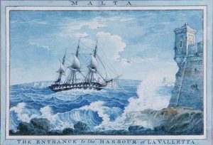 Malta: The Entrance to the Harbour of Valletta by Anton the Younger (circle) Schranz