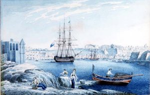 Malta: View of La Valletta from the Point at the Corradino by Anton the Younger (circle) Schranz