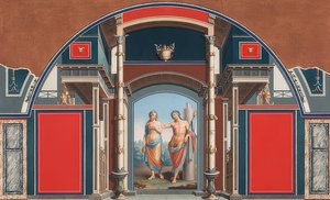 Wall Painting of a Roman House on the Grounds of Villa Negroni in Rome, Bacchus and Ariadne