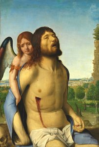 The Dead Christ Supported by an Angel by Antonello da Messina