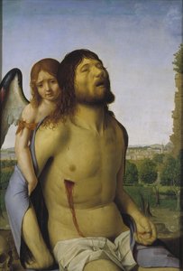 The Dead Christ Supported by an Angel by Antonello da Messina