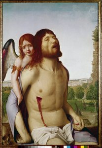 The Dead Christ Supported by an Angel by Antonello da Messina