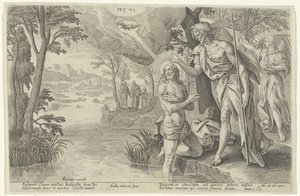 Baptism of Christ (Theatrum Biblicum) (series title) by Antonie Wierix (II)
