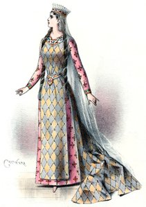 Massenet - Esclarmonde - Sibyl Sanderson, role of Esclarmonde, Act 1 Scene 2 - Antonin-Marie Chatinière, 1889