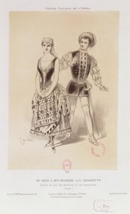 Mr. Ibos and Miss Richard as the Duke of Mantua and Magdalen in Rigoletto by Verdi, 1885 by Antonin Marie Chatiniere