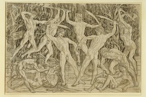 Combat of Nude Men by Antonio (attr. to) Pollaiuolo