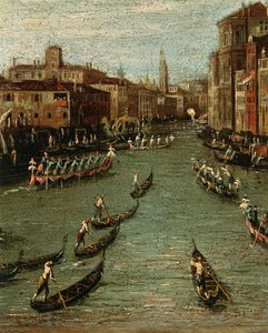 The Historical Regatta: Gondolas on Grand Canal by Antonio (studio of) Canaletto