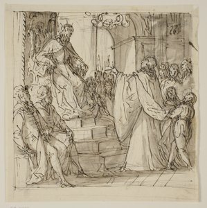 An Ambassador of the Barbarigo Family Received in Audience by a King. Study for a Fresco in Villa Barbarigo, Noventa Vicentina by Antonio Aliense
