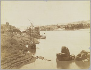 Aswan, view of the Nile from the East Bank