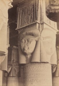 Dendera, Interior of the Temple, Hathor Capitals, c. 1870s - 1880