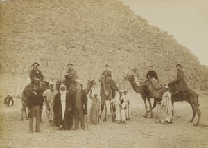 Family of Tourists at Giza, Egypt