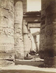 Interior of the Hypostyle Hall, Karnak by Antonio Beato