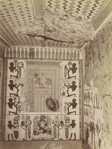 Tomb of Nakht at Thebes, View of Painted Wall and Ceiling from Tomb