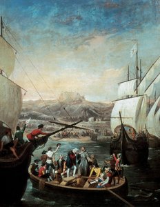 Departure of the Three Caravels of Christopher Columbus
