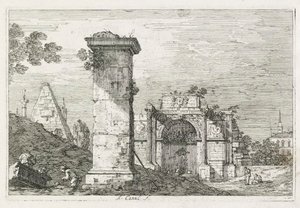 Views: Le Pilier isolé by Giovanni Antonio Canal