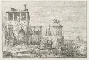 Views: The Equestrian Monument by Antonio Canaletto