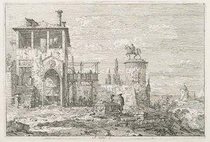 Views: The Equestrian Monument, 1735-1746 by Giovanni Antonio Canal