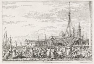 Views: The Market on the Molo, 1735-1746 by Giovanni Antonio Canal