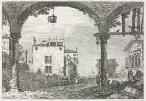 Views: The Portico with the Lantern, 1735-1746 by Giovanni Antonio Canal