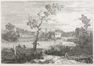 Views: View of Burano, a Town on an Island in the Venetian Lagoon by Antonio Canaletto
