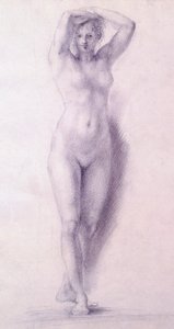 Female Figure with Arms Raised by Antonio Canova, Drawing by Antonio Canova