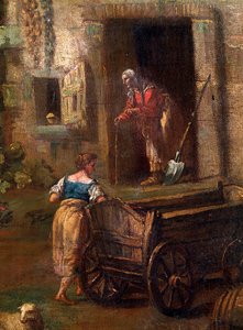 Italian Landscape (detail) by Antonio Diziani