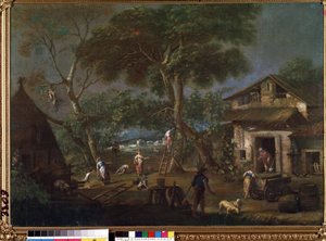Italian Landscape by Antonio Diziani