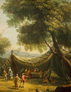 Tent in Countryside with Live Music (detail) by Antonio Diziani