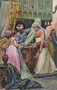 Middle Eastern Women Buying Material