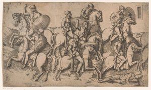 Scene from the Dacian Wars by Antonio Fantuzzi (circle of)