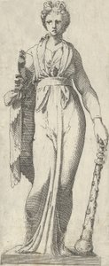 Melpomene, from the Mattei Sarcophagus, Rome, 1540-45 by Antonio Fantuzzi