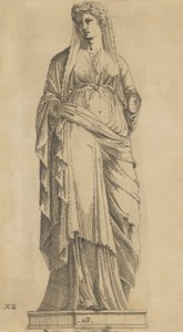 Woman Full Face, Her Head Slightly to the Left by Antonio Fantuzzi