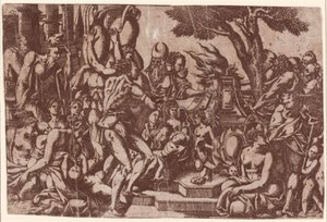 Sacrifice to Priapus by Antonio Fantuzzi after Rosso Fiorentino