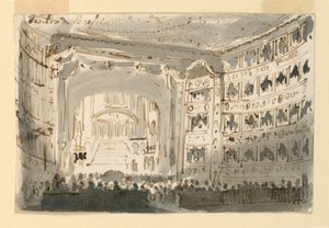 Interior of Theatre at Brescia by Antonio Giuseppe Basoli