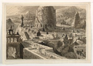 Stage Design, Oriental Town by Antonio Giuseppe Basoli