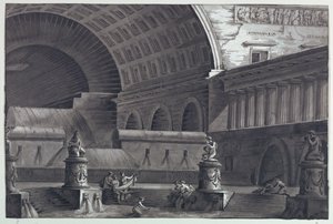 Stage Design, Roman Baths by Antonio Giuseppe Basoli