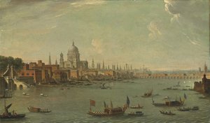 Four Views of London: The Thames Looking Towards St. Paul