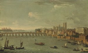 Four views of London: The Thames looking towards Westminster